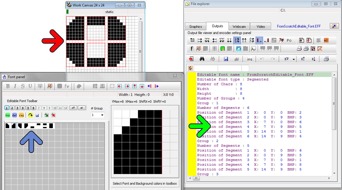 bit mapped fonts for lcd displays in stock