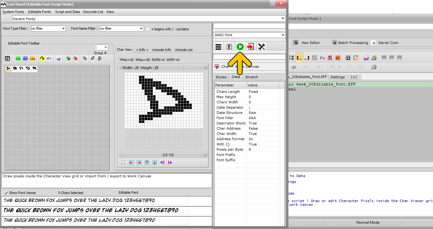 bitmap font editor