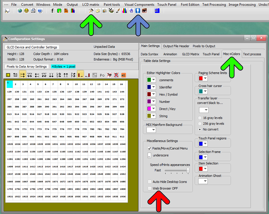 Bitmap2LCD Software Tool Blog :: about GLCD displays and Programming 