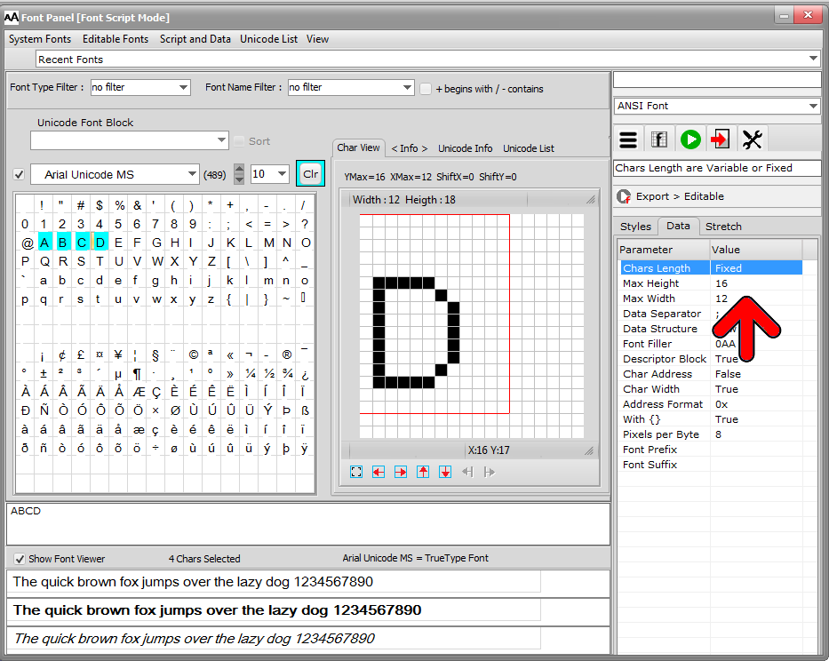 bitmap font creator